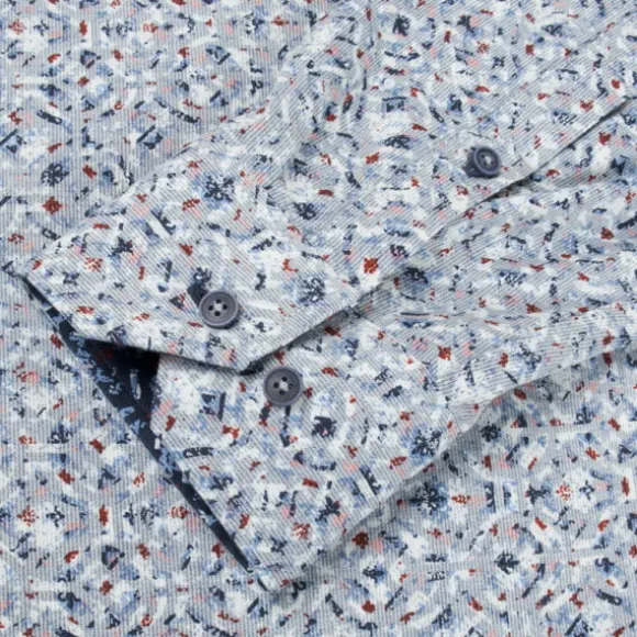 KUVIOLLINEN NAPPIKAULUSPAITA 4155-15