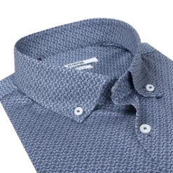 KUVIOLLINEN PRINTTI NAPPIKAULUSPAITA 4079-45