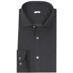 MUSTA-VALKO PILKULLINEN KAULUSPAITA 3365-90