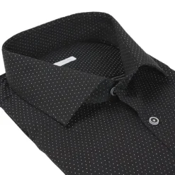 MUSTA-VALKO PILKULLINEN KAULUSPAITA 3365-90