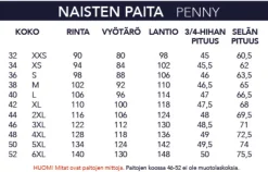 NAISTEN VALKOINEN PAITA 6040-01, 3/4 HIHA