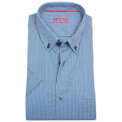 SINIRUUDULLINEN NAPPIKAULUSPAITA 2728-41, lyhythihainen