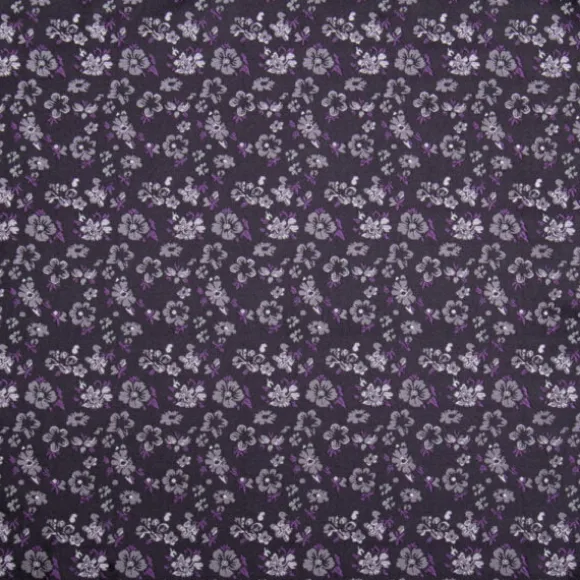 VIOLETTI KUKKAKUVIOLLINEN TASKULIINA 9609-80
